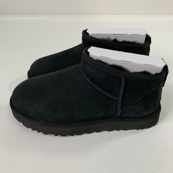 UGG Women's Shoe 8 Classic Ultra Mini Boot 1116109 Black Size 8 - Picture 6 of 12